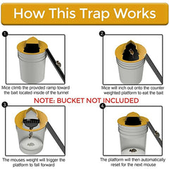 Flip and Slide Bucket Mouse Trap