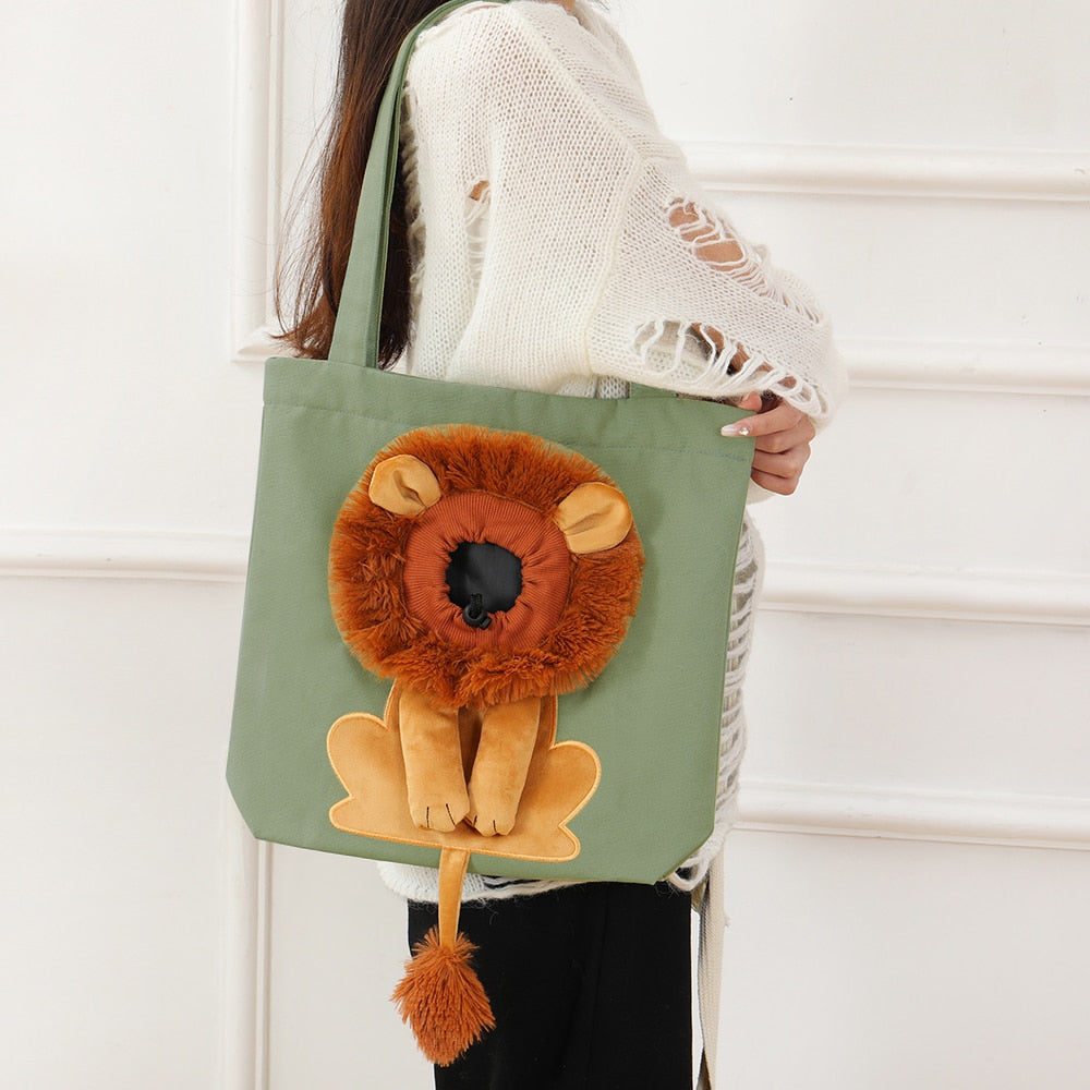 Lion Shape Pets Handbag