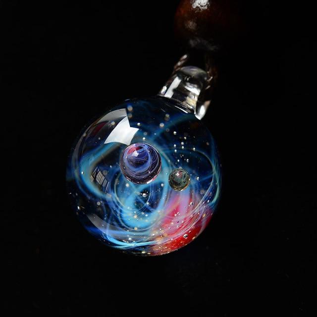 Cosmic Handmade Galaxy Glass Pendant