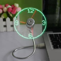 Adjustable USB LED Fan Desktop Clock