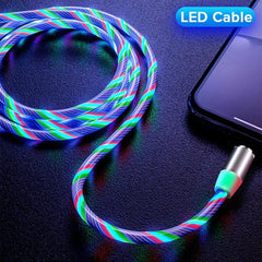 Magnetic Absorption LED Flowing Light Fast Charging Cable